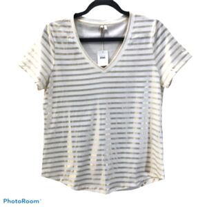Banana Republic Striped V-Neck Tee